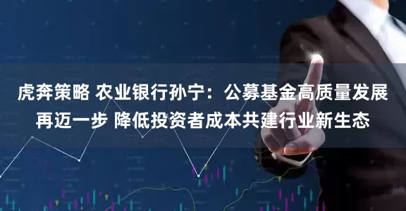虎奔策略 农业银行孙宁：公募基金高质量发展再迈一步 降低投资者成本共建行业新生态